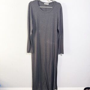 Barefoot Dreams Charcoal Long Sleeve Dress maxi size large